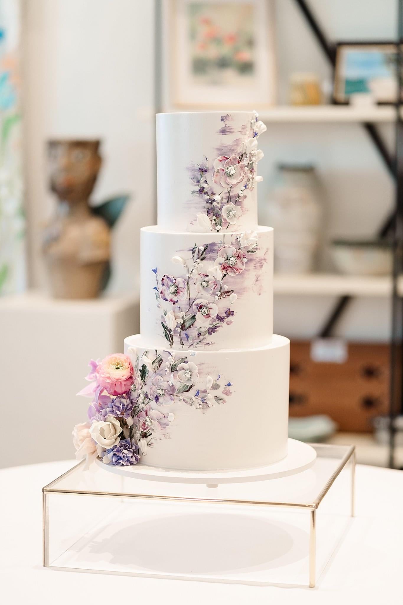 Painted Buttercream Wedding Cakes