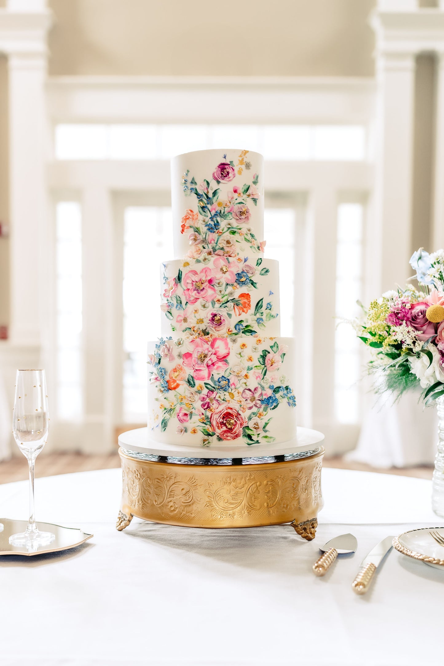 Painted Buttercream Wedding Cakes