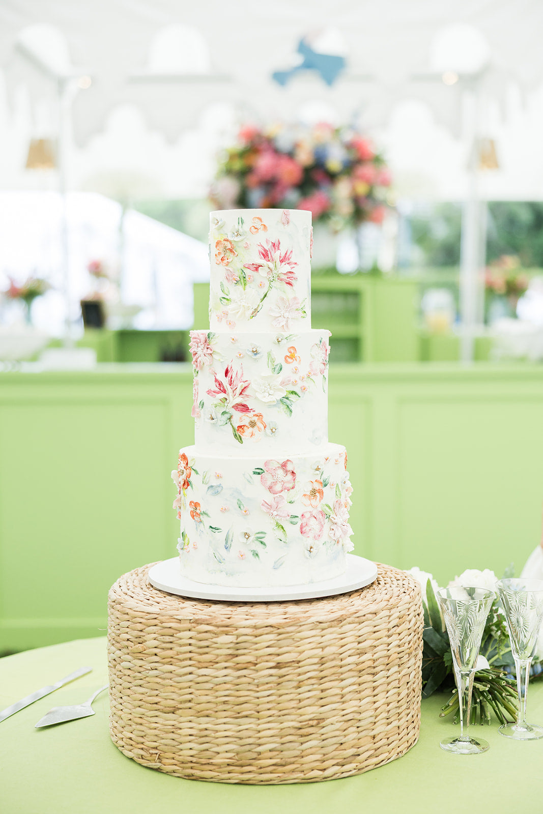 Painted Buttercream Wedding Cakes
