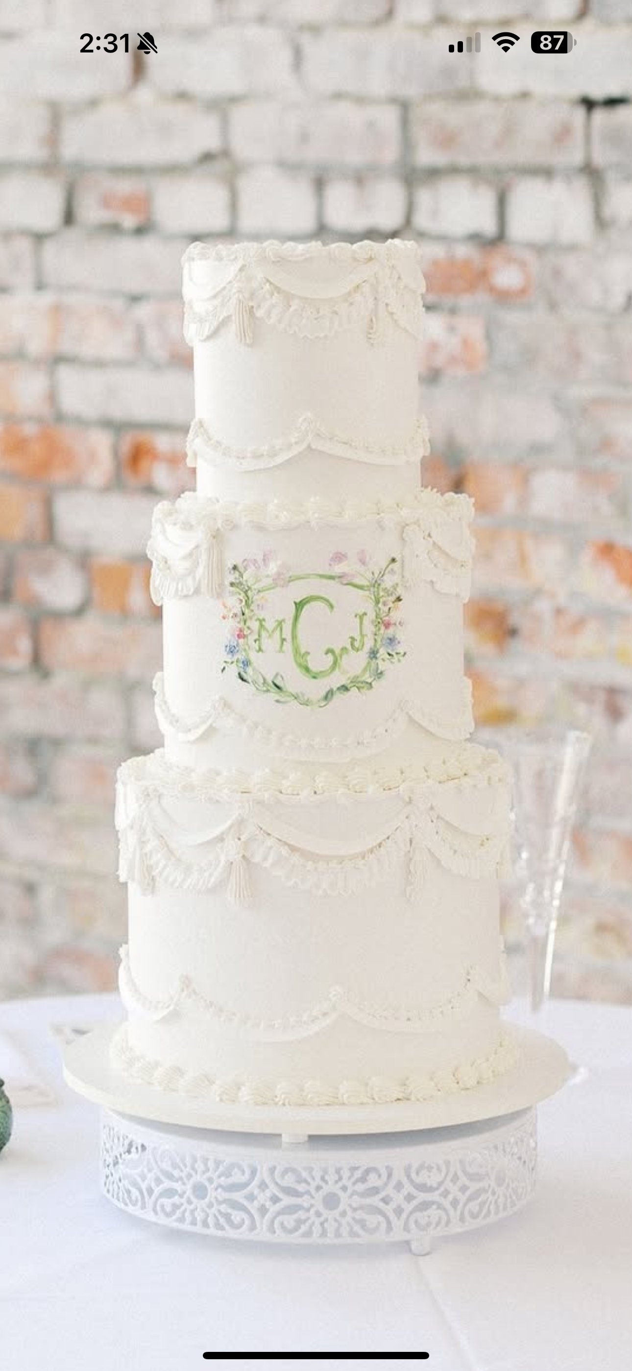 Painted Buttercream Wedding Cakes