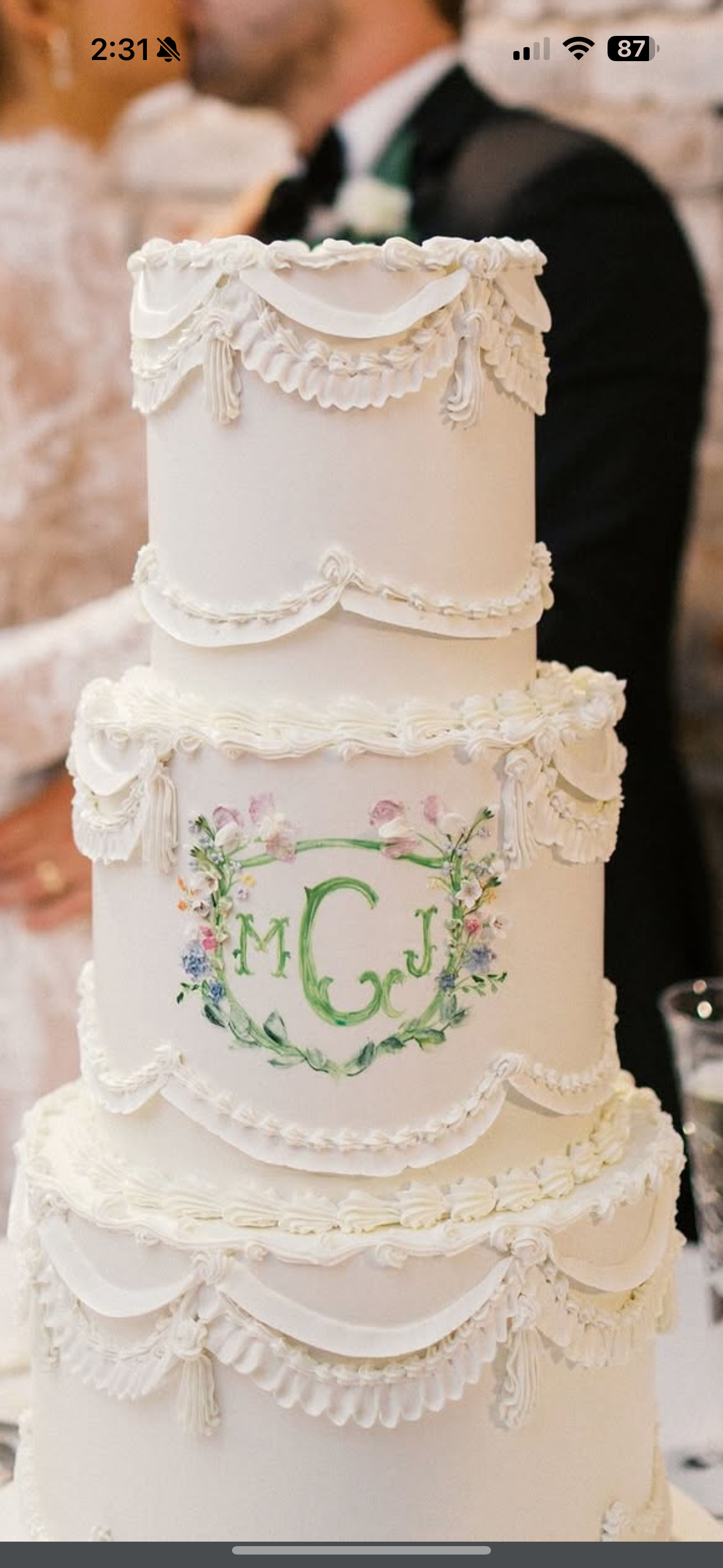 Painted Buttercream Wedding Cakes
