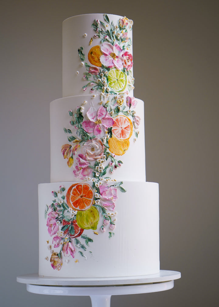 Painted Buttercream Wedding Cakes
