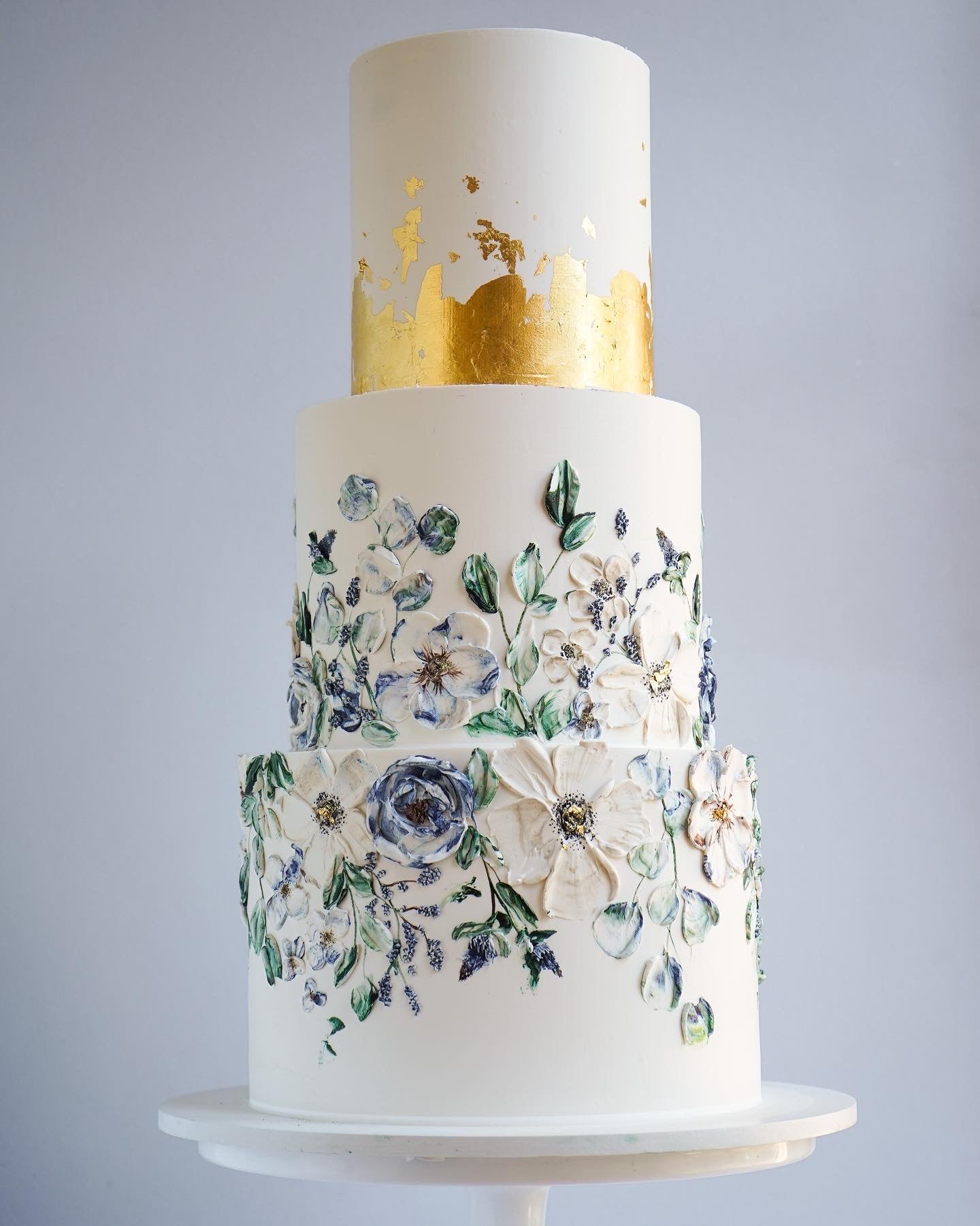 Painted Buttercream Wedding Cakes