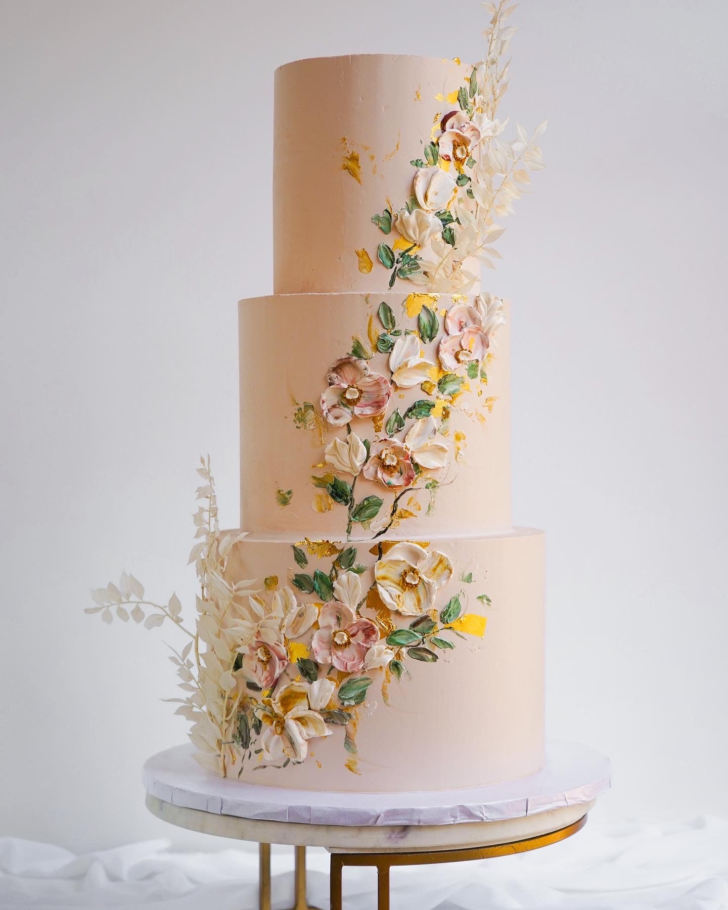 Painted Buttercream Wedding Cakes