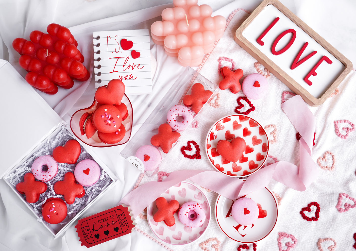 Valentine Macarons Set- Pack of 6