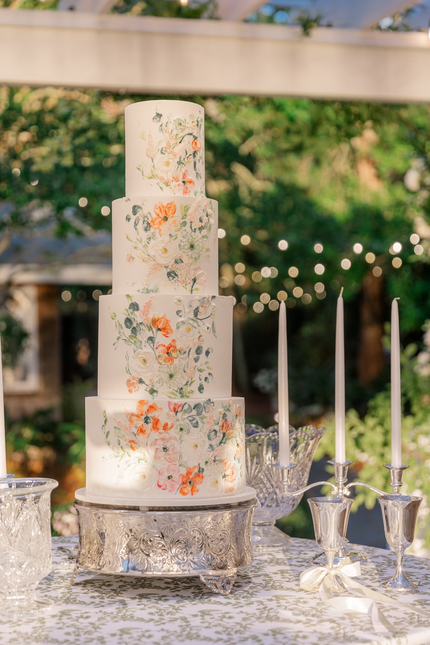 Painted Buttercream Wedding Cakes