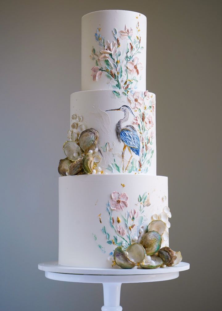 Painted Buttercream Wedding Cakes