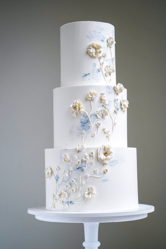 Painted Buttercream Wedding Cakes